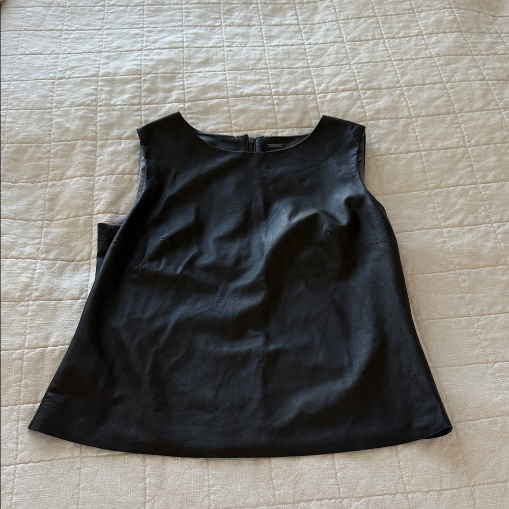 Elie Tahari Leather Top